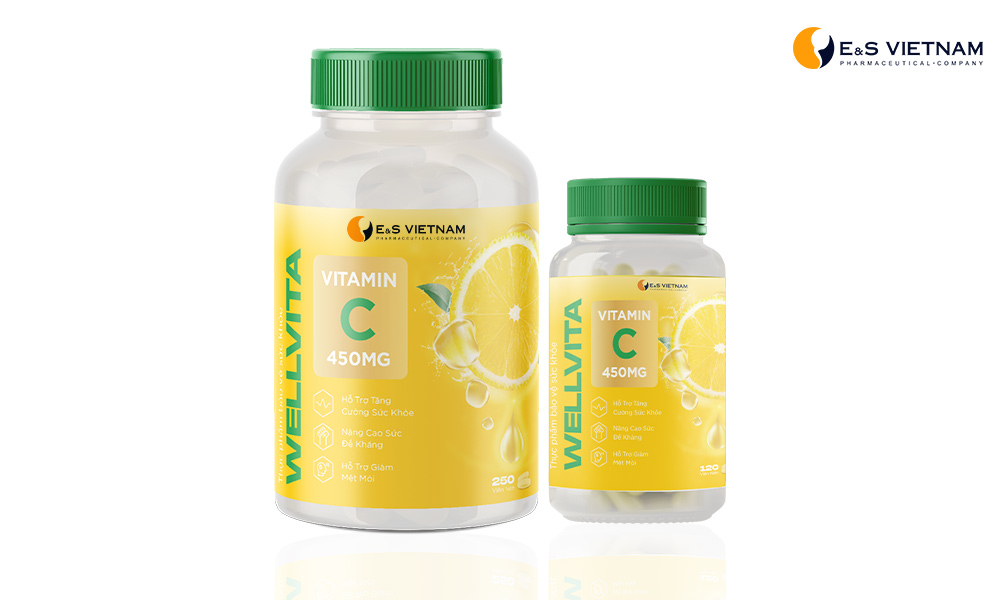 Ảnh tem nhãn mới của sản phẩm Wellvita Vitamin C