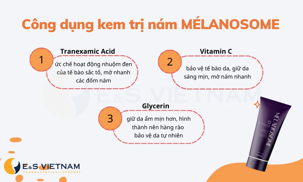 Công dụng của kem trị nám Mélanosome