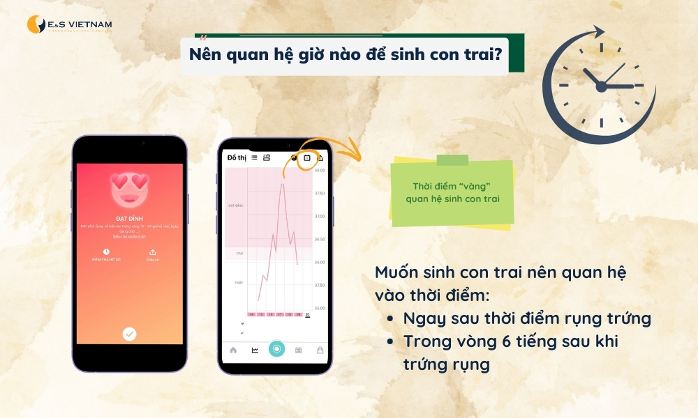 Chọn thời điểm quan hệ thích hợp để sinh con trai