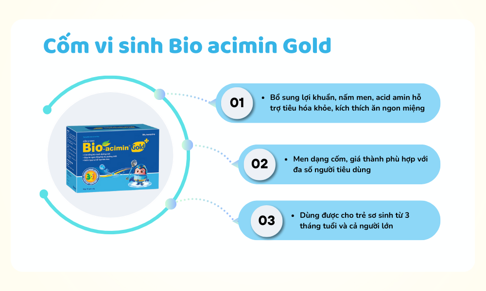 Cốm vi sinh cho bé Bio acimin Gold