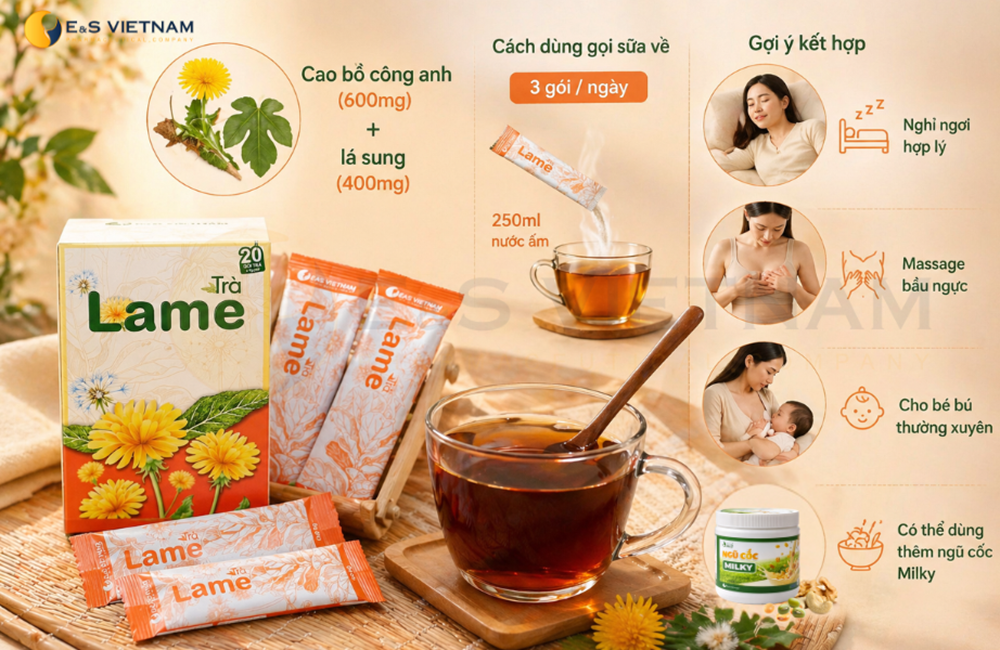 Phân tích khoa học Bồ Công Anh có chất gì mà giúp lợi sữa?