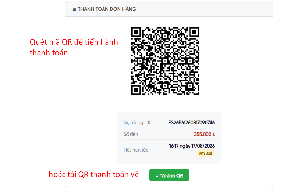 Hướng dẫn mua hàng, thanh toán