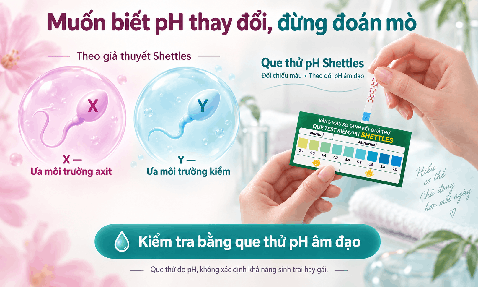 Sau khi tạo môi trường, làm sao biết pH âm đạo đã thay đổi?