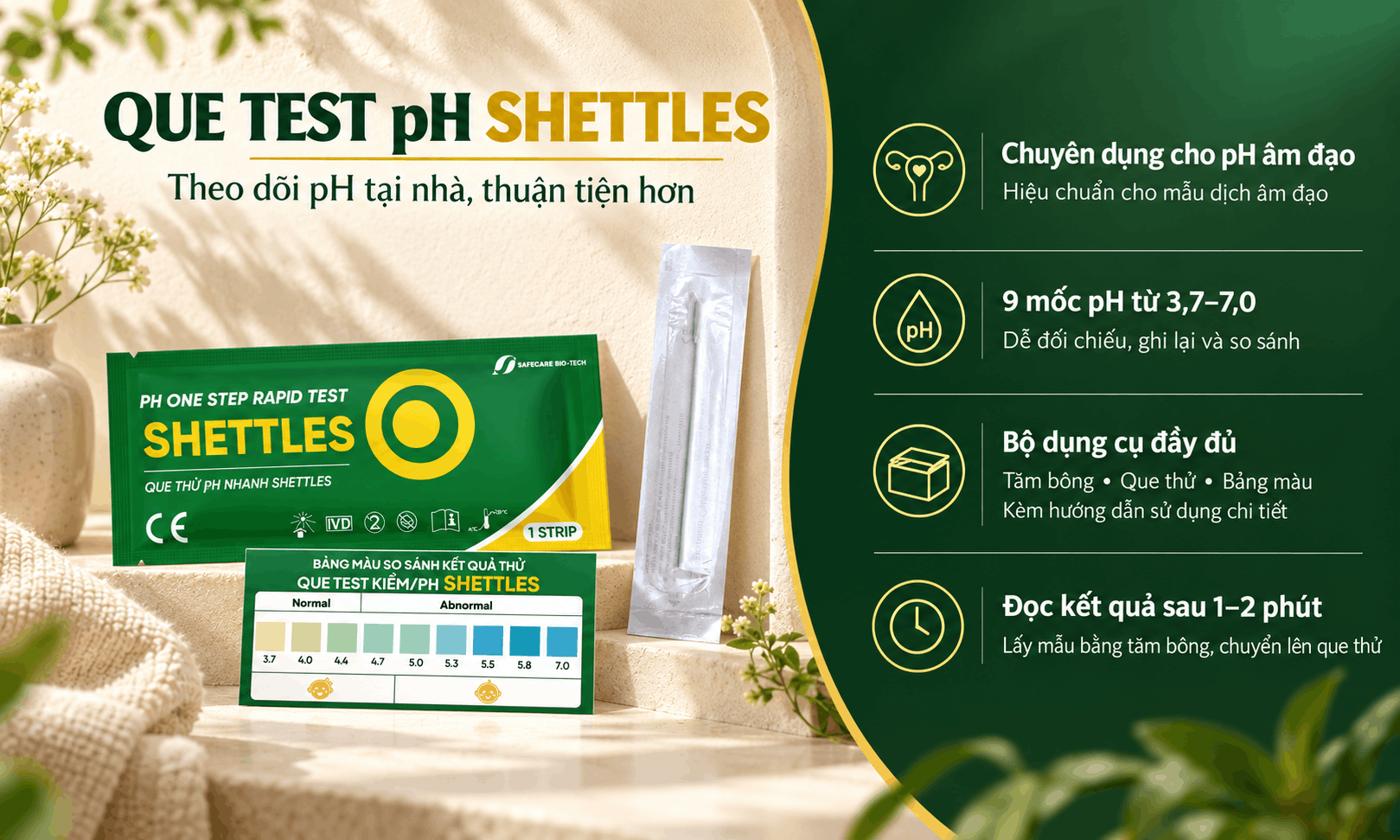 Sau khi tạo môi trường, làm sao biết pH âm đạo đã thay đổi?